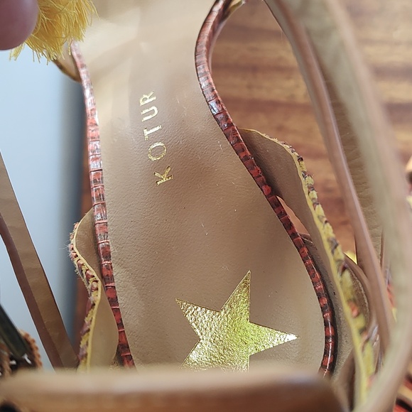 Kotur Guzel Bohemian Leather Snakeskin Stiletto Heels Size 10 Goddess Complex - Picture 10 of 16